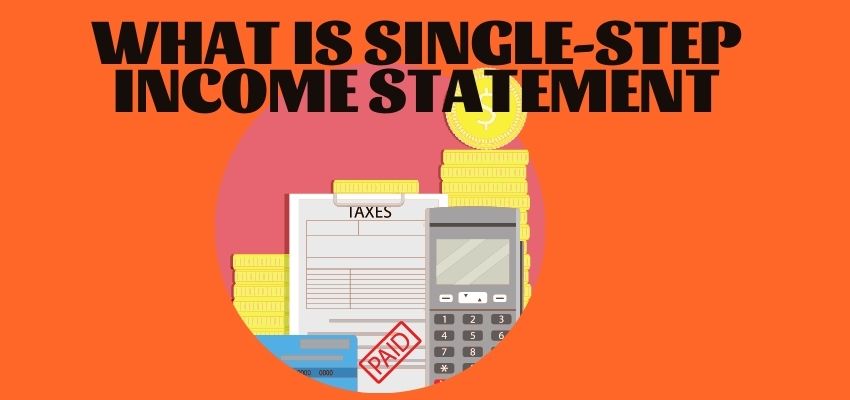 what is a single-step income statement